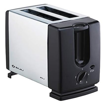 Bajaj ATX3 Auto POP Up Sandwitch Toaster Black 750W 2 Slices