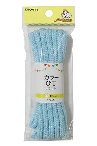 KIYOHARA サンコッコー カラーひもプラス ラメ 中 ブルー 2.5m SUN55-303
