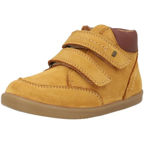 Bobux i-Walk Timber Boots Premium Nubuck Leather Oak Buff Adjustable Straps Padded Collar