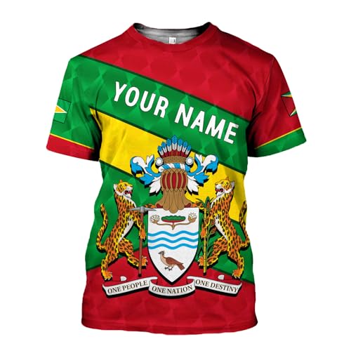 Rivelus Personalized Name 3D Shirt, Guyana Tshirt for Men Women, Guyanese Flag Pride Shirts, Guyana Gift S-5XL3