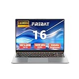FIREBAT Gaming Laptop 16in, Ryzen7 H 255, 2560x1600 QHD, Backlit, Radeon 780M Graphics, 16GB DDR5 5600MHz RAM, 512GB SSD, Portable Notebook PC for Gaming/Student/Home/Business
