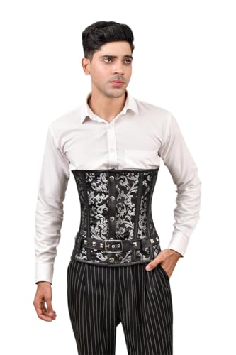 Men's Underbust Corset Waist Trainer – Steel-Boned Body Shaper for Waist Training and Posture Support