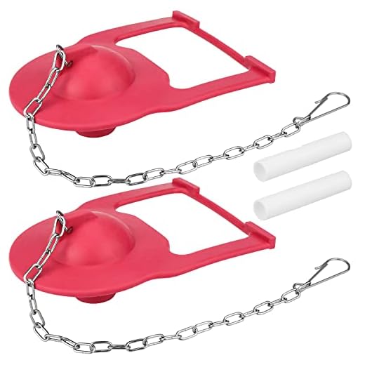 Kohler Toilet Flapper Replacement, 2 Pack Kohler Toilet Tank Parts Replaces Parts 84995 and 1000490 with Chain Hinges and 2 Plastic Buoys Ullnosoo for Water Saving Red