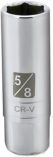 5/8-inch Magnetic Spark Plug Socket 3/8-inch Drive 6-Point Powerful Magnet Retains Spark Plugs Chrome Vanadium Steel