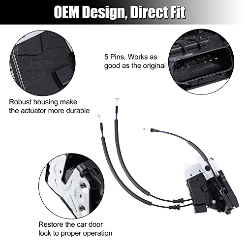 Image of X AUTOHAUX 81410-D3000 Rear Left Side Door Latch Lock Actuator Assembly for Hyundai Tucson 2015 2016 2017 2018 2019 2020 2021 72176 81410D3000