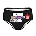Custom Underwear for women Design Your Own Text Customized Sexy Funny Underwear Custom Underwear with Photo Customizable Gift for Mom Mother's Day X-Large Black