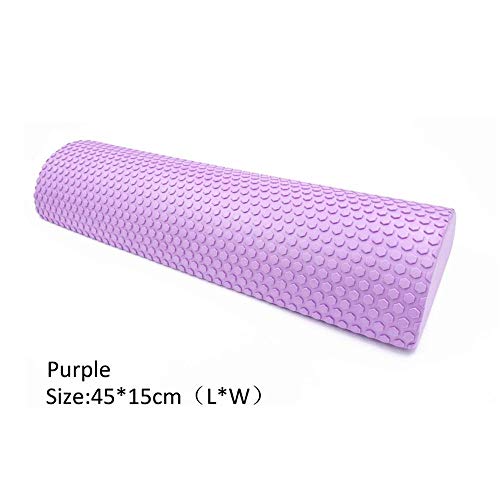 30-45cm Half Round EVA Massage Foam Roller Yoga Pilates Balance Exercises Fitness Equipment Balance Pad Yoga Blocks Physical Therapy Pain Relief (Color : Violet)