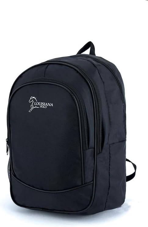 Louisiana Polo 3 Compartment School Backpack Black 2450