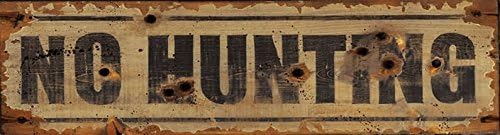 Red Wood No Hunting Sign