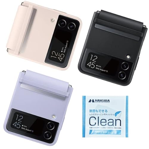 Galaxy Z Flip4 5G ケース 純正 フラップレザーカバー Flap Leather Cover EF-VF721 海外純正品 スマホクリーナー セット