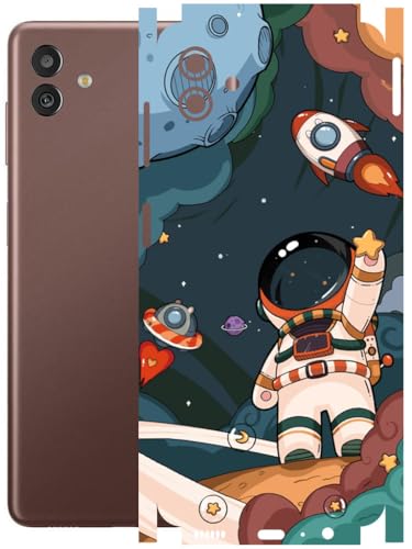Image of AtOdds - Full Body Back Screen Guard Protector Film - Lamination Wrap Skin Sticker Compatible with Samsung Galaxy M13 (5G) | Scratchproof Matte Finish (Space)