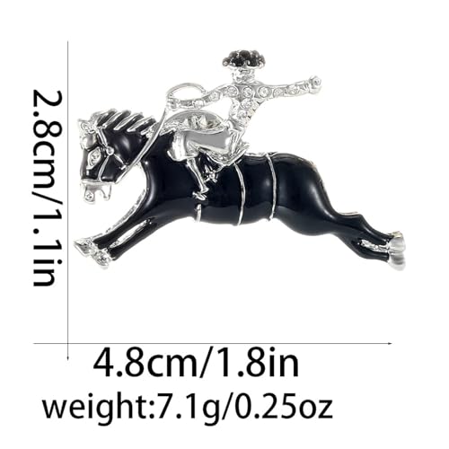 Image of Horse Brooch Pin for Women Men Fashion Vintage Kentucky Derby Race Horse Brooch Charming Rhinestone Horse Animal Lapel Pins