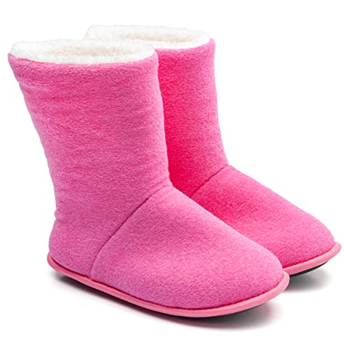 Pantufa Bota Polar Unissex Adulta e Infantil Super Quentinha Peluciada (35-36, Rosa)