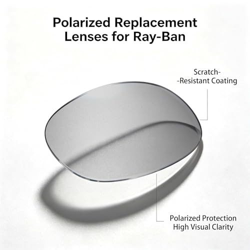 Image of YEIN Replacement Lenses for Ray-Ban Meta RW4006 /RW4012(50mm), Photochromic /Blue Light Blocking /Polarized Sunglasses Lenses