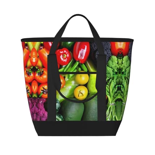Sac isotherme de grande capacité idéal pour le marché et les pique-niques d'été