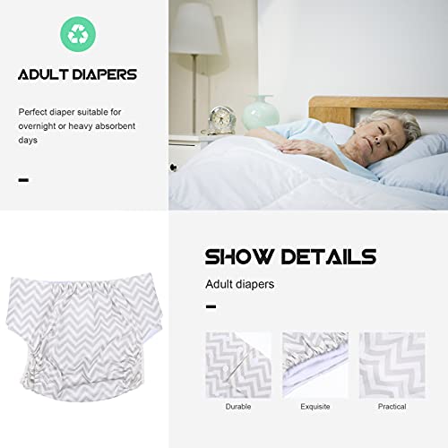 ARTIBETTER 1Pc Adulto Incontinência Cueca Fralda de Pano Reutilizáveis Lavável Fraldas Idosos para P
