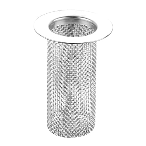 Multifunctional Stainless Floor Drain Filter Anti-blocking Hair Catcher Shower Sink Mesh Basket (Large Long)