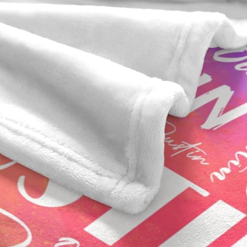 Name Blanket Personalized Name Blanket Customized Blanket with Name Text for Adult Kid Birthday Christmas Mothers Fathers Valentines Day Gift