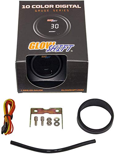 Glowshift 10 Color Digital Volt Voltmeter Gauge - Reads Battery Voltage 8-18 Volts - Multi-Color Led Display - Tinted Lens - 2-1/16" (52Mm) #TOP5