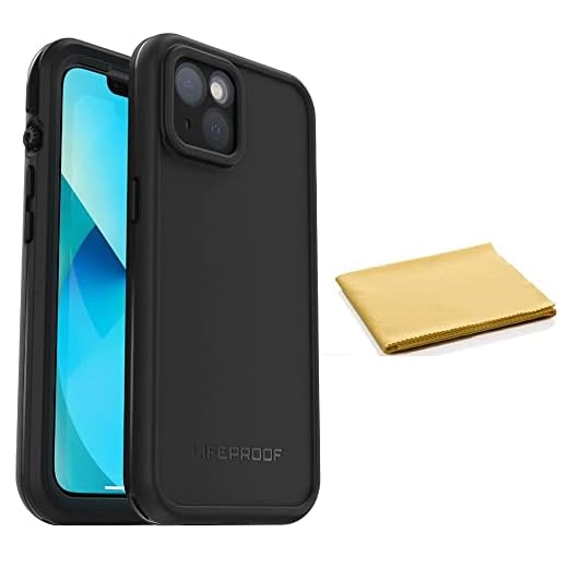 LifeProof FRĒ Series Waterproof Case with Magsafe for iPhone 13 (Only) - with Cleaning Cloth - Non-Retail Packaging - Black 27-55077-20-WC