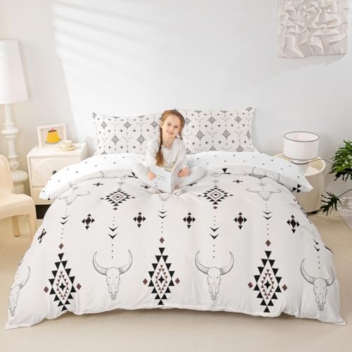 Linge de lit en lin aztèque de qualité supérieure style bohème ouest américain