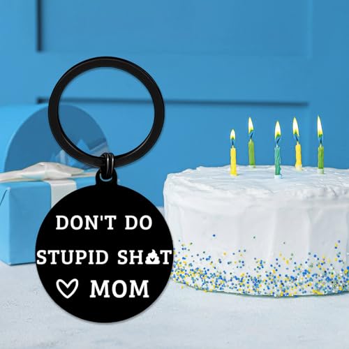 YYQX Son Gifts from Mom to Son keychain Teen Adult Sons Birthday Graduation Christmas Valentines Gifts (Never - From Mom) - image 4