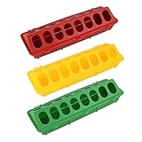 Mangeoire automatique pour pigeons - support d'alimentation pour volaille en plastique, adapté aux poulets, canetons, oiseaux, pigeons, cailles, oiseaux, oies, etc.