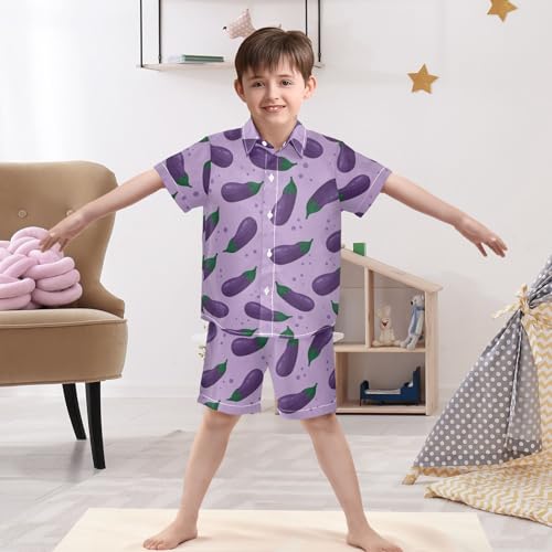 Image of Sunflower Floral Yellow Black Short Sleeve Hawaiian Button Down Shirts and Short Sets for Boys Toddler Summer Outfits
