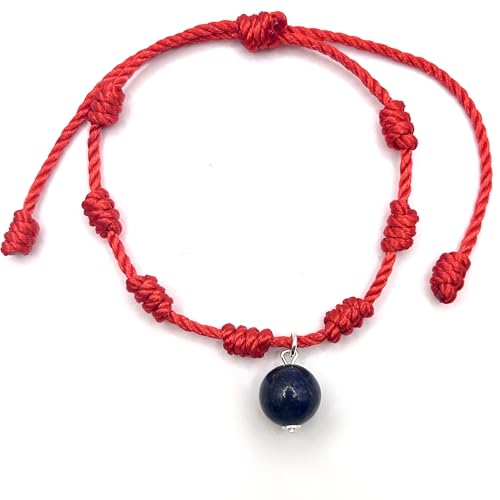 MASBARATA PULSERA CON NUDOS (LAPISLÁZULI)