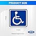 SWPHRT 2PCS Car Handicap Parking Sign, Reflective Magnetic Vehicle Square Wheelchair Symbol Labels, Waterproof Automotive Disabled Parking Sticker, Universal for SUV Truck Sedan