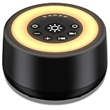 Sleepbox Sound White Noise Machine with 25 Soothing Sounds and 10 Colors Warm Night Light 4 Brightne
