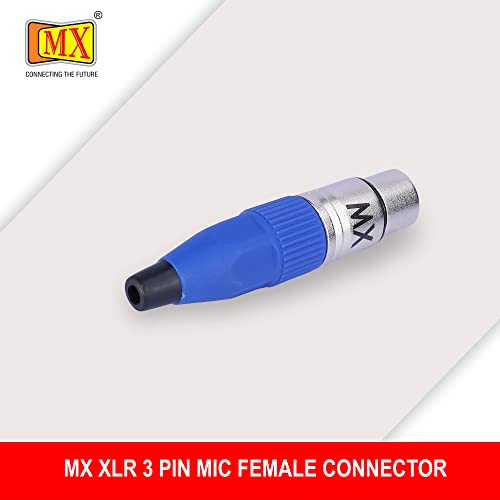 Image of MX 3 Pin XLR Microphone pin Pure Copper Nickel Plated Pins1 for High Conductivity microphone (3-pin microphone Female connector, Pack of 4, Female Connector)
