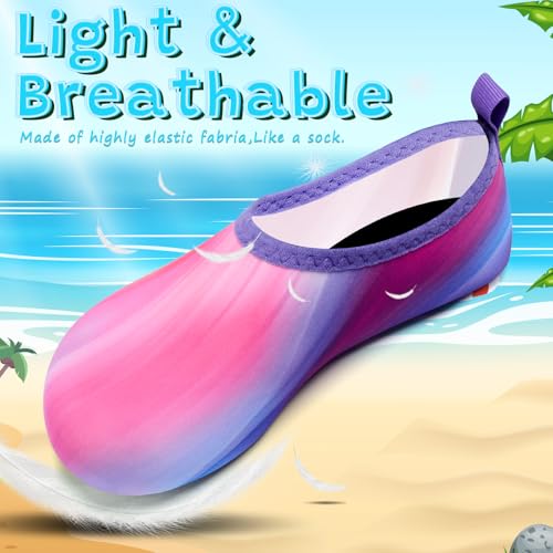 Image of VIFUUR Kids Water Shoes Girls Boys Quick Dry Aqua Socks for Beach Swim Outdoor Sports