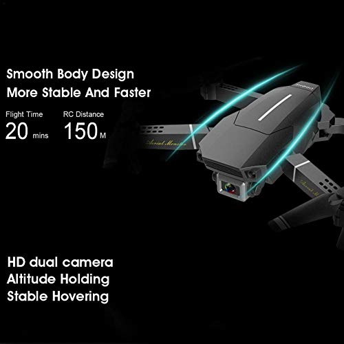 Nanle Remote Control Quadcopter, Mini Drone, Long Flight Time 4k Photo1080p Video F11 FPV Foldable Remote Control GPS Helicopter with Dual Camera