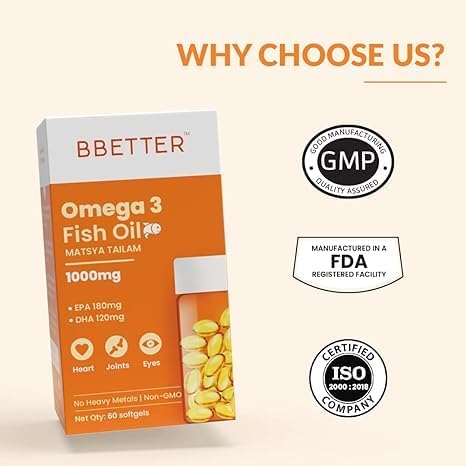 Miniatura 5 de Aceite de pescado Omega 3 de 1000 mg de alta resistencia para corazón y cerebro saludables, cápsulas de ácidos grasos Omega3 para mujeres y hombres