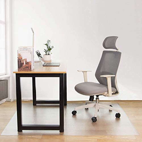 Smyh Chair Mat For Hardwood Floor, Office Desk Mat Matte Floor Protector Mat, Wipeable Table Place Mats, Pvc Furniture Protector Pad, Anti Scratch Anti-Static Rectangle, 1.5Mm Thick #TOP5