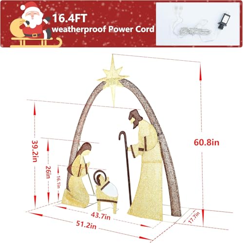 Generic NX001 Lighted Nativity Scene Outdoor,2024 New Christmas Yard Decorations,Nativity Sets thumb #8