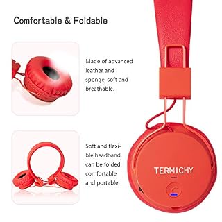 Termichy Casque Audio Enfant, Bluetooth Stéréo Pliable Écouteurs Audio, sans Fil Bluetooth Oreillettes pour Enfant… – Image 6