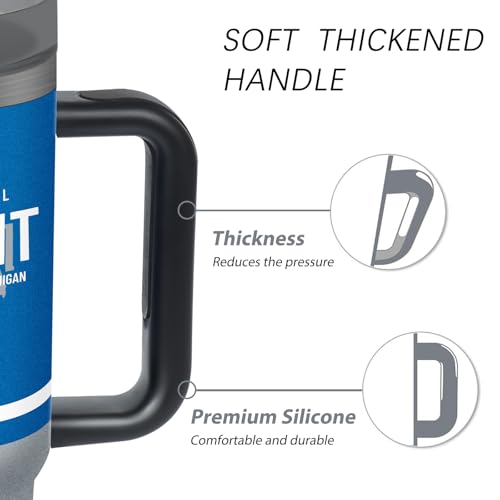 Image of Tumbler 30oz Straight Skinny Portable Handle Car Cups With Anti slip Sleeve Straw Dust Cover, Sports Travel, Stainless Steel Insulated Gifts for Men Women Fans
