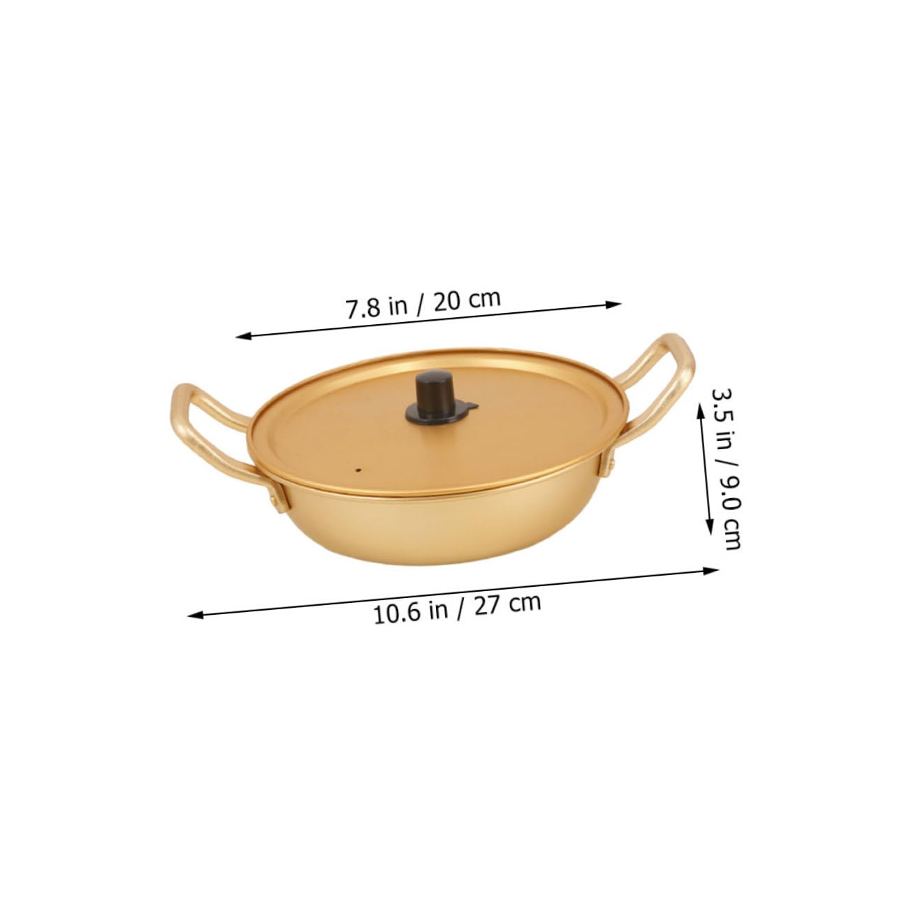 SOLUSTRE Aluminum Noodle Pot with Lid Double Handle Ramen Cooker Versatile Hot Pot for Soups Daily Cooking Easy to Clean Kitchen Essential for Quick Meals