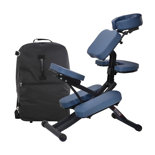 Master Massage Equipment Massage Rio 10114A Chaise de Massage Professionnelle Pliante Mobile en Aluminium réglable et légère avec Mallette de Transport Bleu...