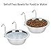 Fri4Free 2PCS Kennel Water Bowl Hanging,Stainless Steel Puppy Bowls for Small Dog Cage,Kennel, Crate, Catio Accessories,Dog Crate Water Bowl Dish Feeder Food Holder No Spill(8oz/1cup)