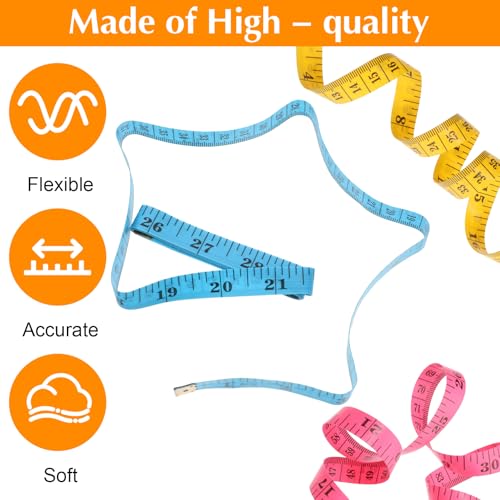 Set de 12 Cintas Métricas Flexibles de Tela 150 cm miniatura 3