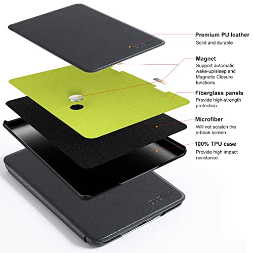 Image of CoBak Case for All New 6 Inch E-Reader 2024 and 2022 (11 Generation) - PU Leather Smart Cover, Auto Sleep and Wake, not Compatible with Kobo Clara