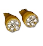 TuningPros LED-T15-Y5 T15 Wedge LED Light Bulbs, 5 LED Yellow 2-pc Set