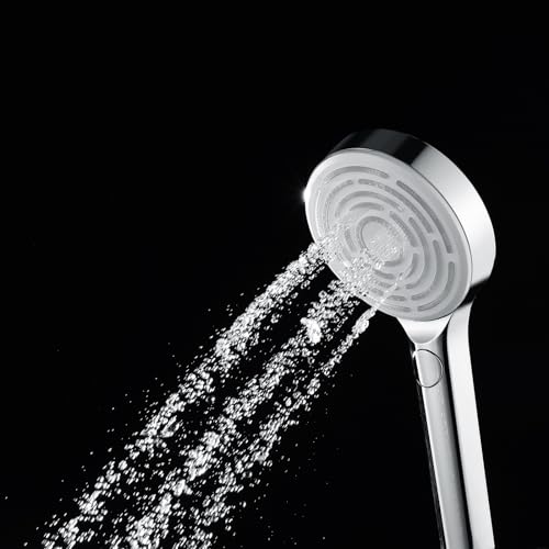 Manguera de PVC de 59 pulgadas con ducha de mano negra 2