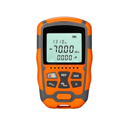 POFET Probador de Cable de Fibra óptica Medidor de Potencia de Fibra óptica portátil FC/SC/ST Probador de Fibra de Interfaz Universal Localizador Visual de fallas Incorporado de 2 MW (OPM y VFL)