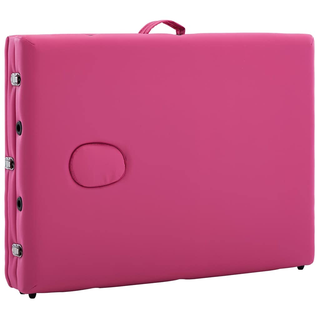 Generico Lettino da Massaggio a 3 Sezioni in Alluminio Rosa,Salute e Bellezza,Cura della Persona,Massaggi e Relax,Lettini da Massaggio,Rosa,17.05 kg,110197