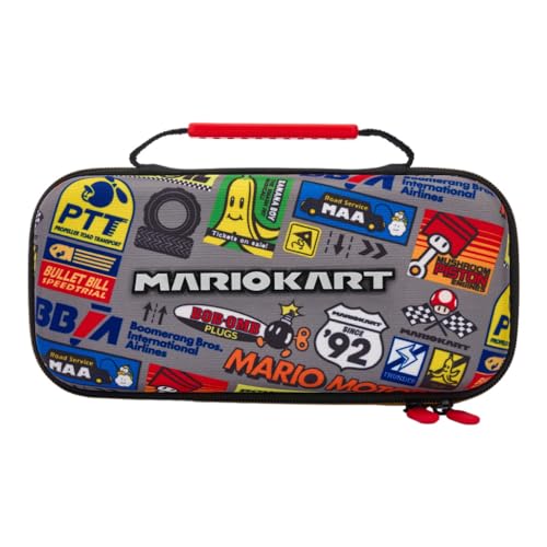 PowerA Protection Gaming Console Kit Case for Nintendo Switch or Nintendo Switch Lite with Accessories Storage, Mario Kart (Officially Licensed)