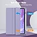 FINTIE Hybrid Case for iPad Air 11 Inch M3 (2025) / M2 (2024), iPad Air 5th / 4th Generation (2022/2020) - Shockproof Slim Clear Back Cover with Pencil Holder, Auto Wake/Sleep, Lilac Purple